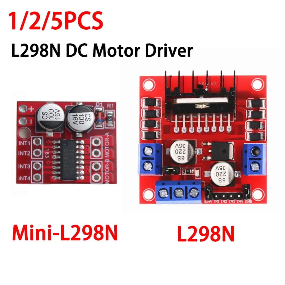 1-5 pcs L298N Driver Card Module for Stepper Motor, Intelligent Auto, Robot, Breadboard, Peltier, High Power DC Motor L298 Driver for Arduino