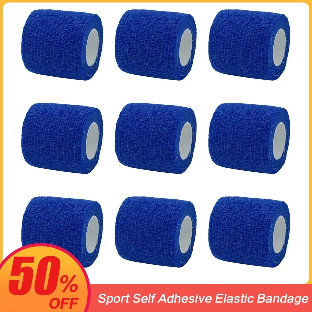 1/6/10/12 pezzi blu scuro Sport autoadesivo fasciatura elastica nastro avvolgente elastoplast per cuscinetti di supporto del ginocchio palmo della caviglia del dito