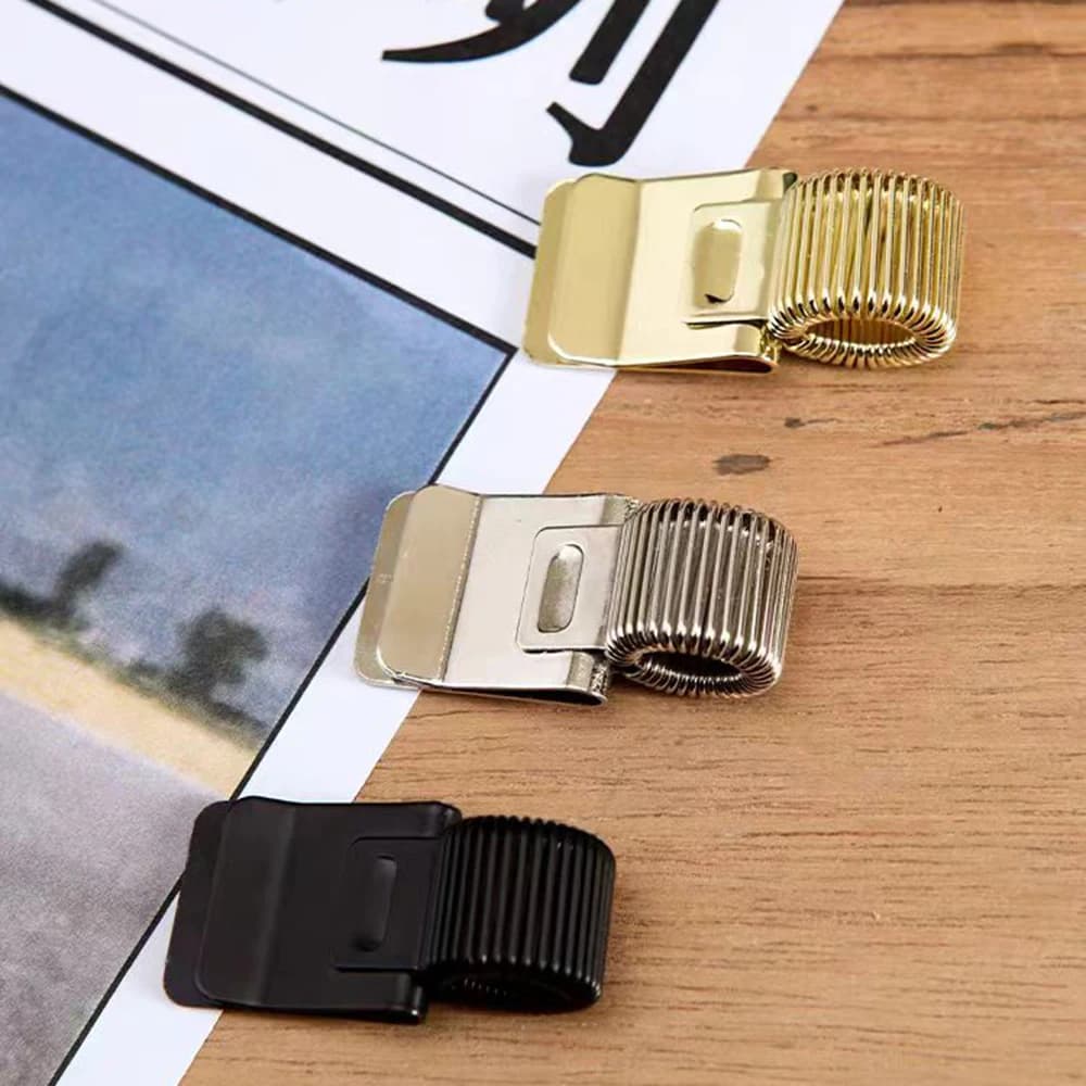 1/3PCS Blocco note portatile Slot per penna a molla telescopico multifunzionale Clip per penna galvanica Accessorio fisso per cancelleria
