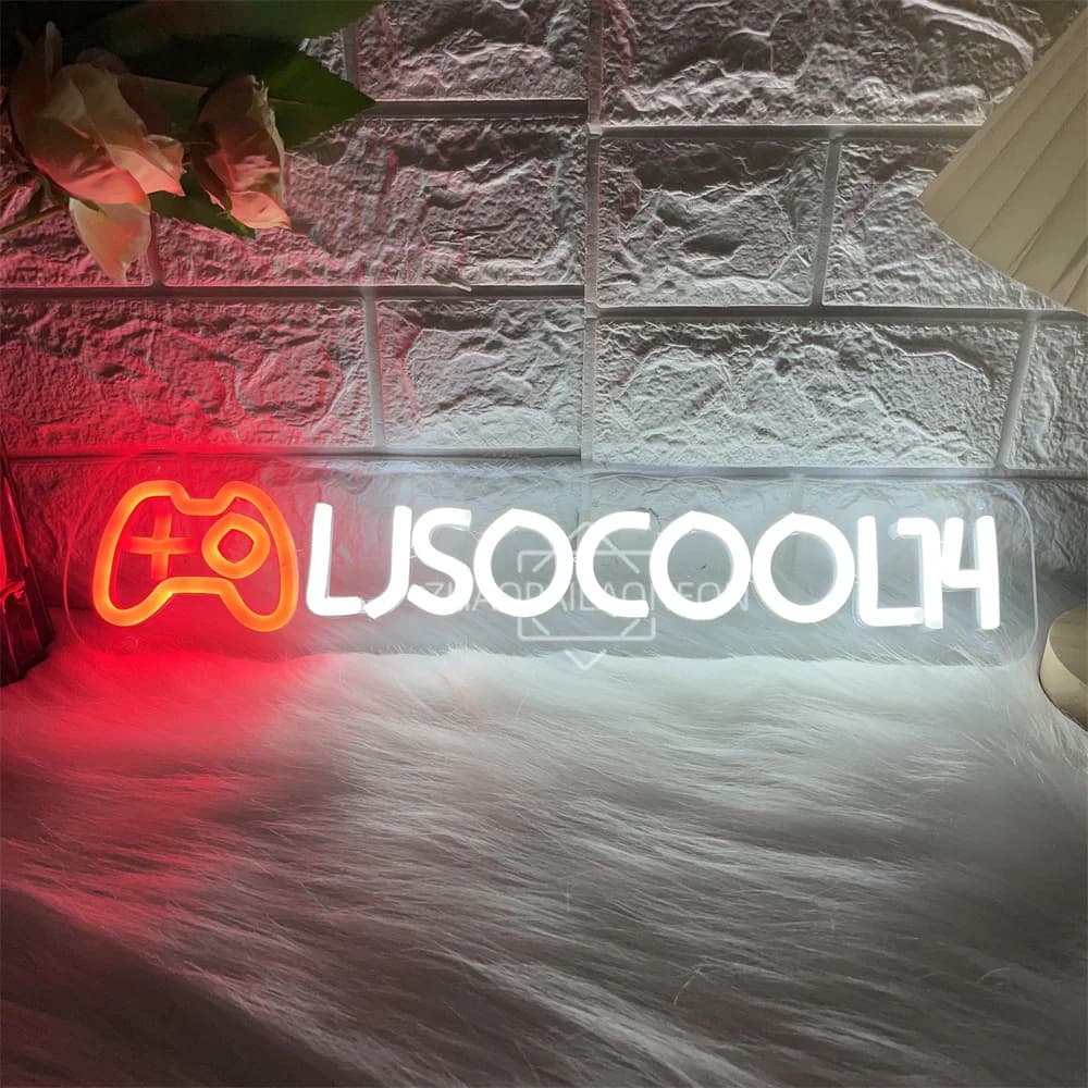 Insegna al neon per giocatori personalizzati Decorazioni da parete per sala giochi Gioco personalizzato Insegne luminose al neon a LED Luci decorative per camera da letto per sala da concerti per feste