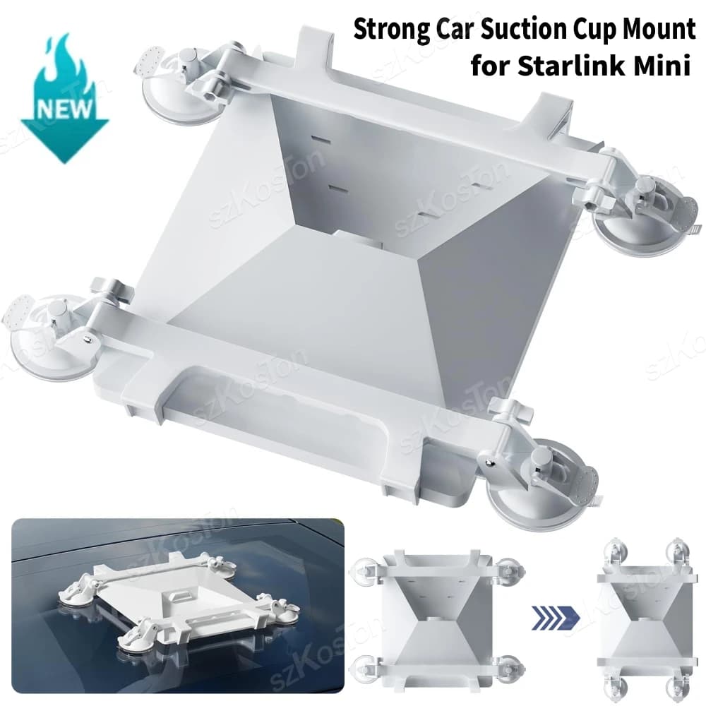 Supporto a ventosa portatile per Starlink Mini Finestra per auto da viaggio e kit supporto a ventosa per tetto apribile per montaggio in vetro per barche per camion camper