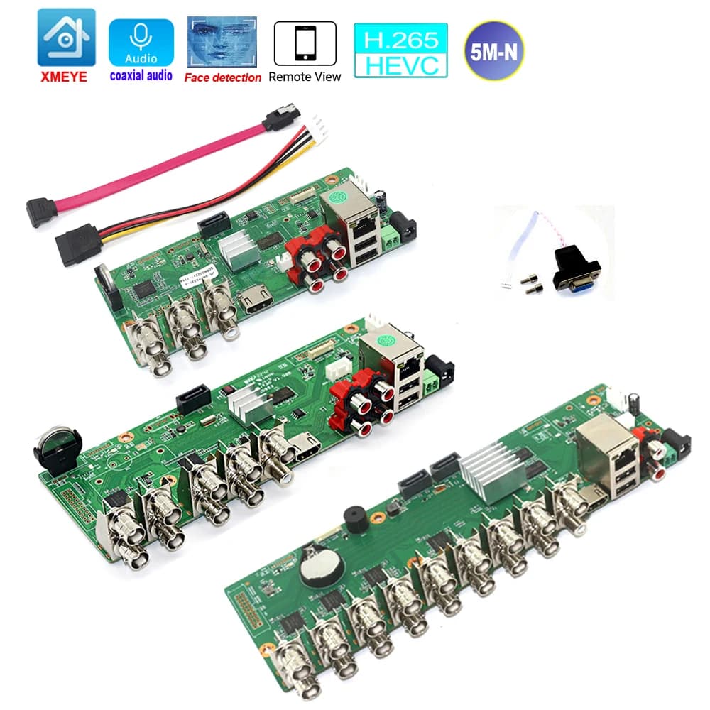 Xmeye NVR DVR Board 5M-N 1080P 4/8/16 canali ibridi 6 in 1 con AUdio over coassiale per CCTV AHD Tvi Cvi CVBS telecamere IP analogiche