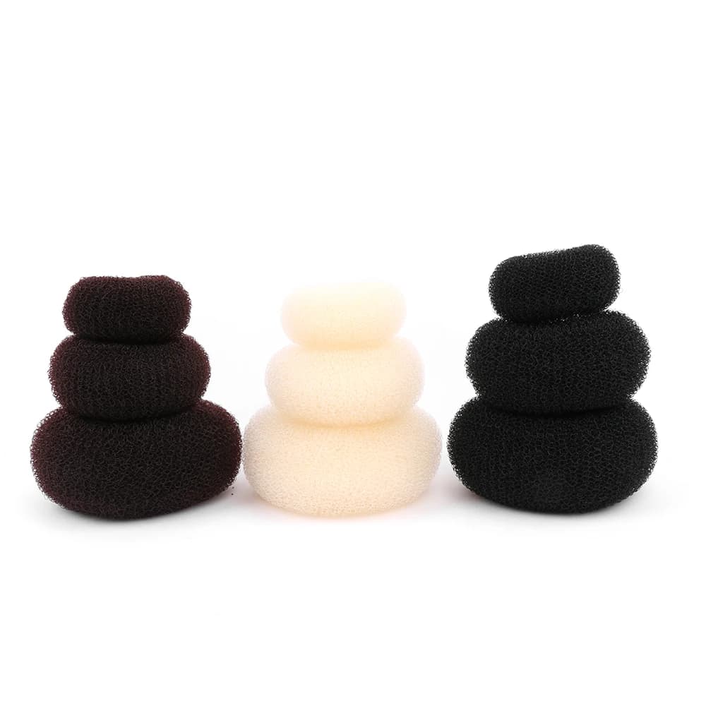 1PC Donuts Circle Hair Rope Hair Accessories Styling Tool Ponytail Holder Elastic Hair Bands Hair Ties For Women Girl Headwear