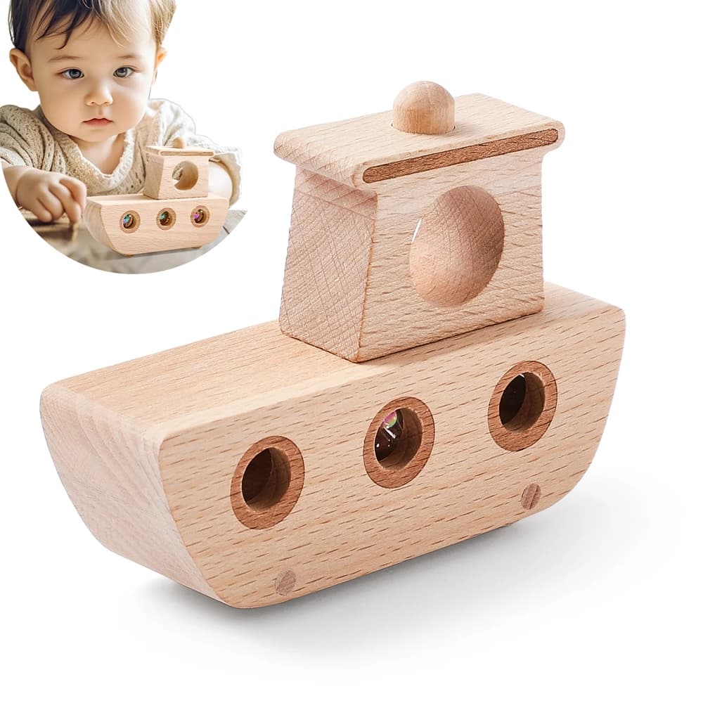 Montessori Educational Games Toys Kids Creative Games Montessori Wooden Ship Toys For Children Kids Wooden Boat Toys 1 3 Years