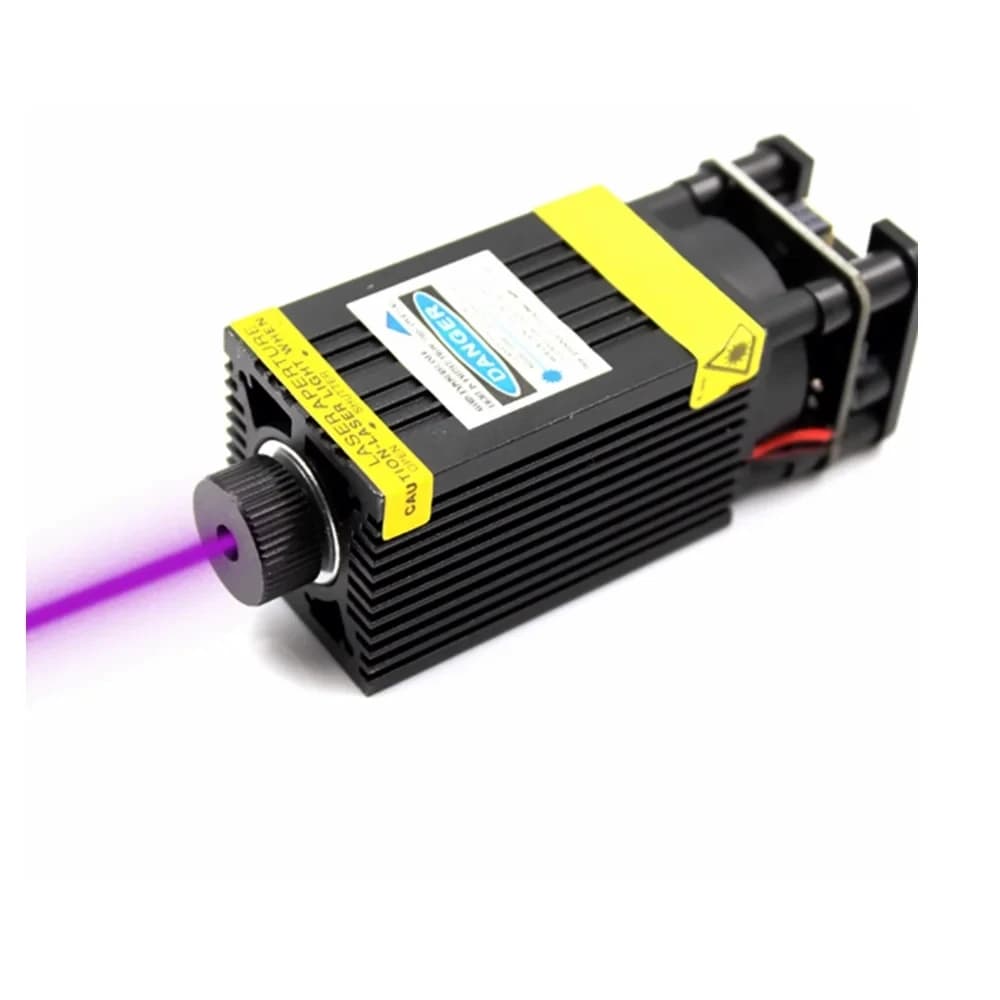 Messa a fuoco regolabile 405nm 500mW laser viola incisione 3D modulo laser taglio potenza PWM DC12V