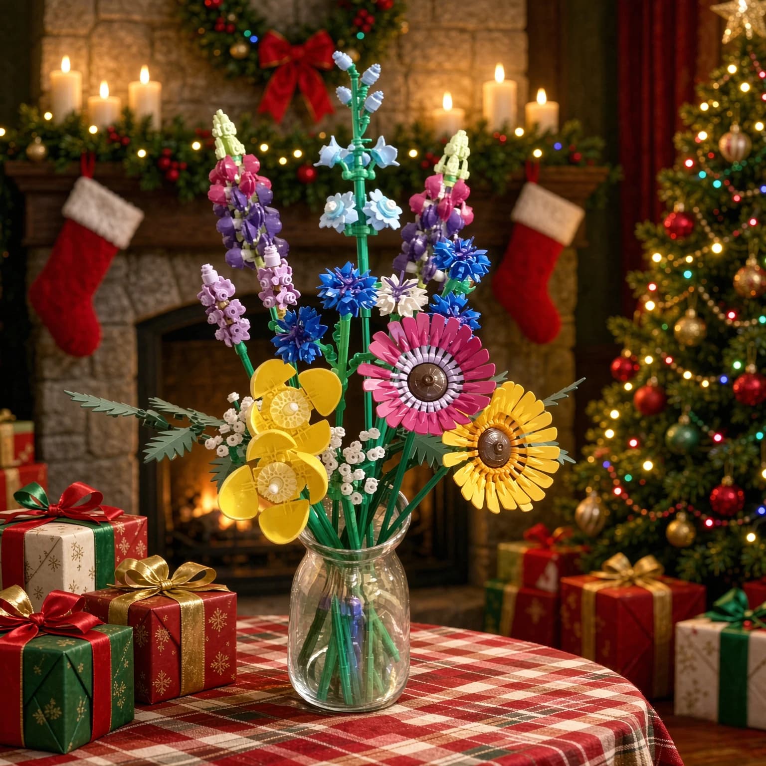 Lush Bouquet Building Blocks Sets Compatible with Legoed Particles Suitable for Christmas Gifts 939 Pieces