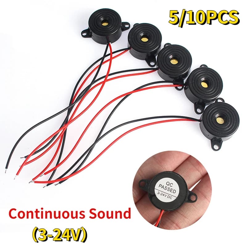 5/10PCS High decibel Cicalino SFM-20B DC 3-24V Continuous Audio Cicaline 2312 Active Piezoelectric Cicalini, for Car Arduino