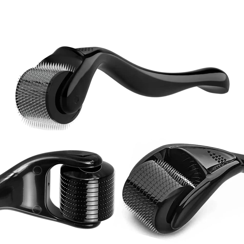 Titanium DRS 540 Derma Bearing Roller Hair Regrowth Face Machine Skin Care Black Microneedle Roller Face Beauty Tool