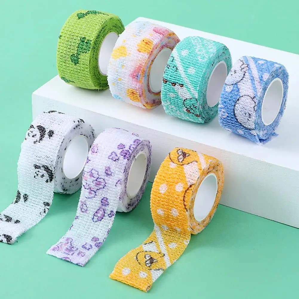 Nastro avvolgente con impugnatura coesiva elastica e traspirante per benda autoadesiva in colori assortiti per sport alla caviglia, polso e dito, lungo 2 m/4 m