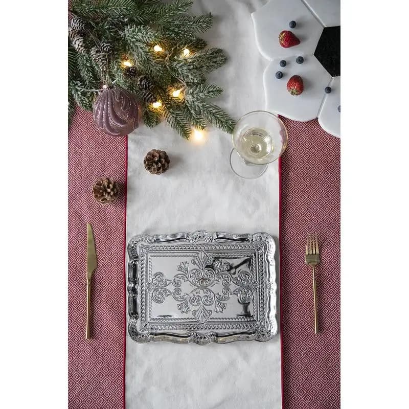Confezione da 6 piastre caricabatterie in plastica, 11,8 x 9,1 pollici, decorazione da tavolo durevole per feste ed eventi