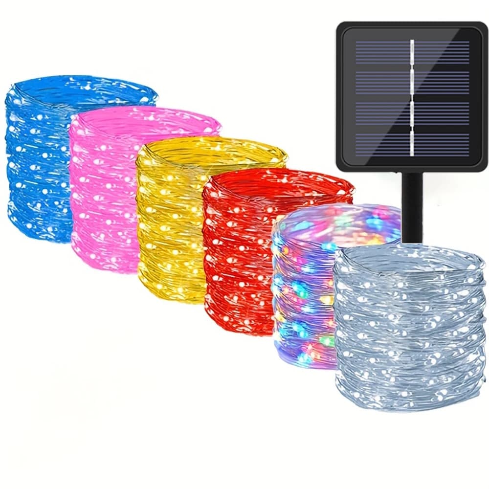 Fata a LED solare Luce festone per esterni Led Ghirlanda impermeabile Luci a corda Natale Halloween Party Garden Lampada solare Decor