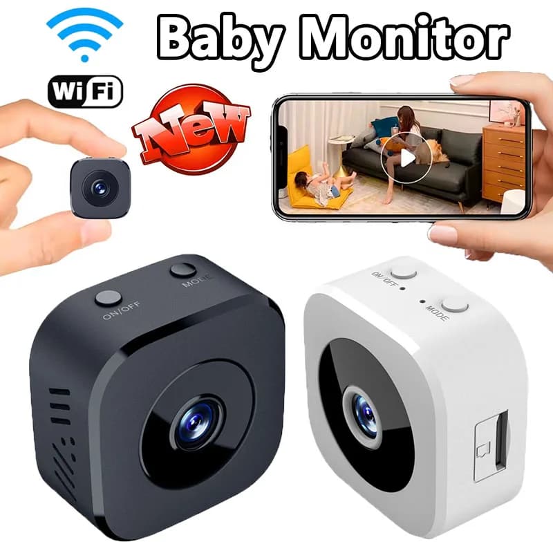 Baby Monitor Mini telecamera HD WiFi Monitoraggio wireless Protezione di sicurezza Monitor remoto Videocamere Videosorveglianza Smart Home