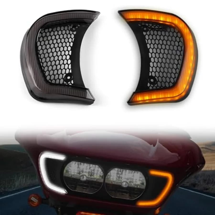 Faro LED con indicatore di direzione per Road Glide, luci laterali a LED per carenatura Harley Road Glide FLTRX S