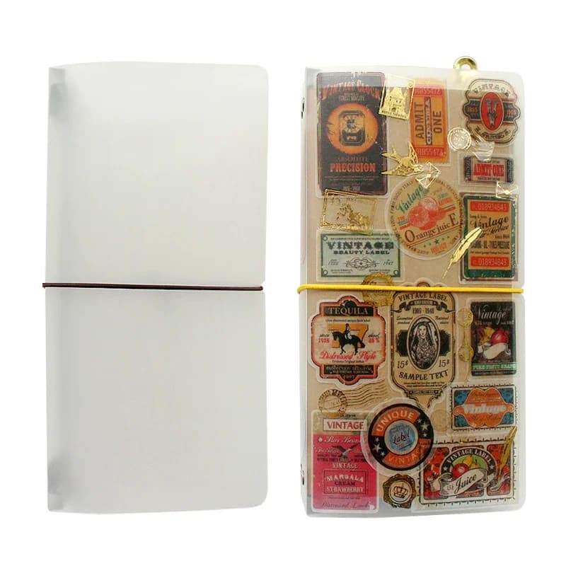Libro di archiviazione di ricarica con inserto per taccuino da viaggio per pianificatore Midori Carte di riempimento pagina interna Copertina in PVC Negozio di cancelleria vintage
