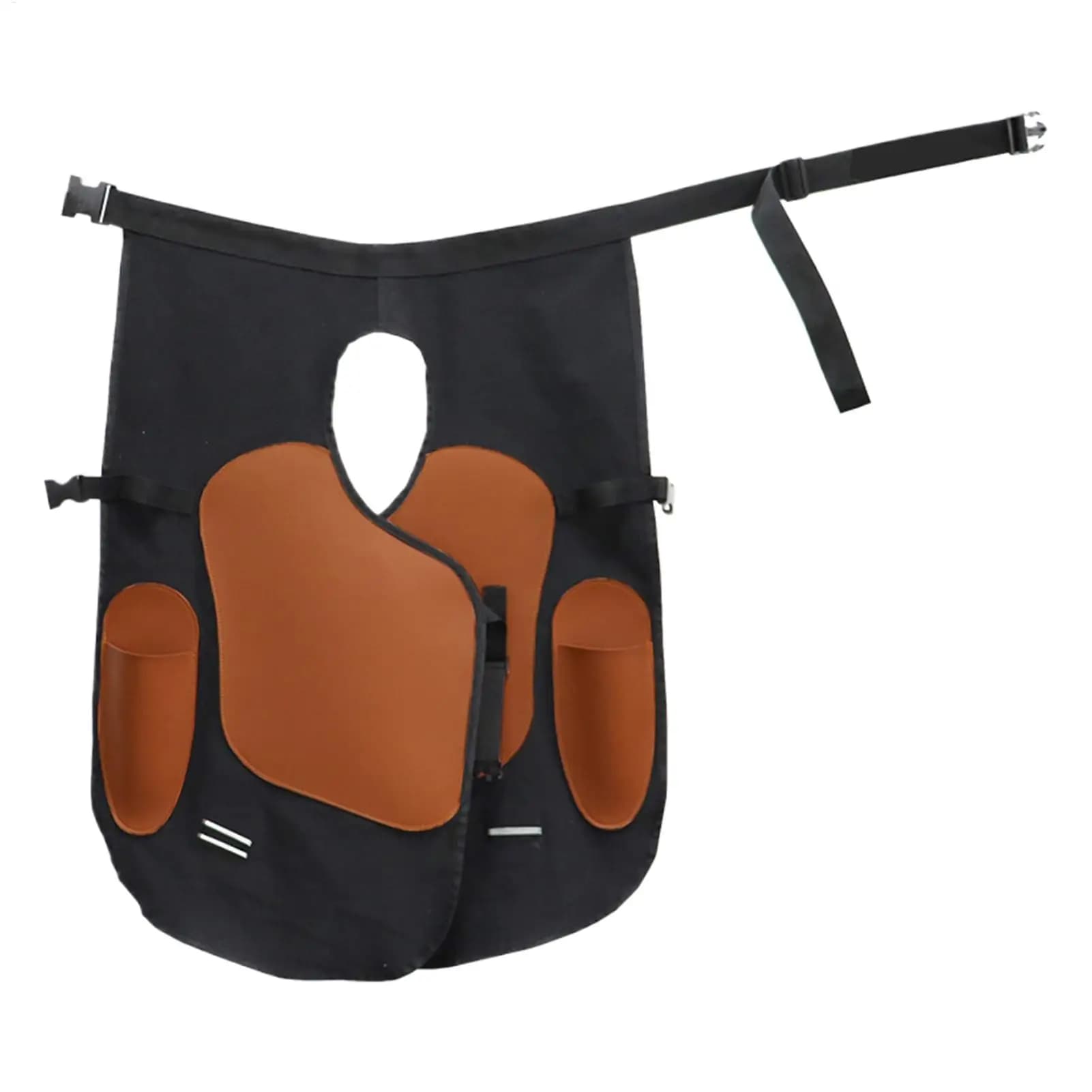 Grembiule da Fabbro con Pantaloni Protettivi, Bretelle Regolabili e Supporto per Ginocchia in Pelle Sintetica per Cura Equina