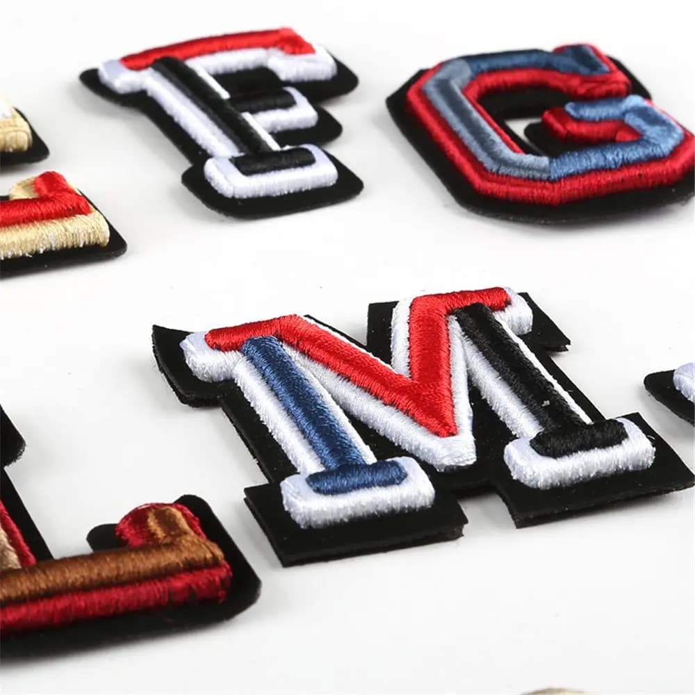 26 pieces patches with letters AZ embroidered patches with alphabet thermoadhesive patches for hats shirts jeans distinctive bags sewing accessories