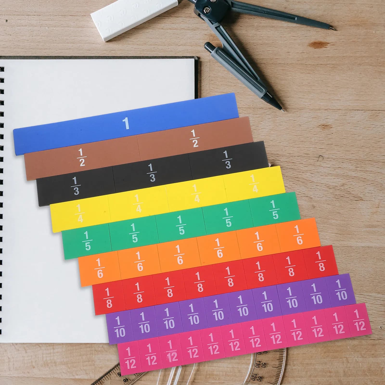 Set di Piastrelle Magnetiche per Frazioni di Grandi Dimensioni, Ausilio Didattico per Dimostrazioni Matematiche per Studenti