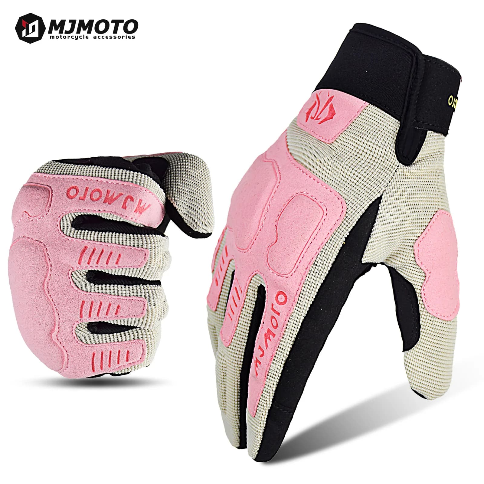 Women's Summer Breathable Motorcycle Gloves Pink Motorcycle Gloves Motorcycle Cross Touch Screen Men's Bike Bike Gloves MTB