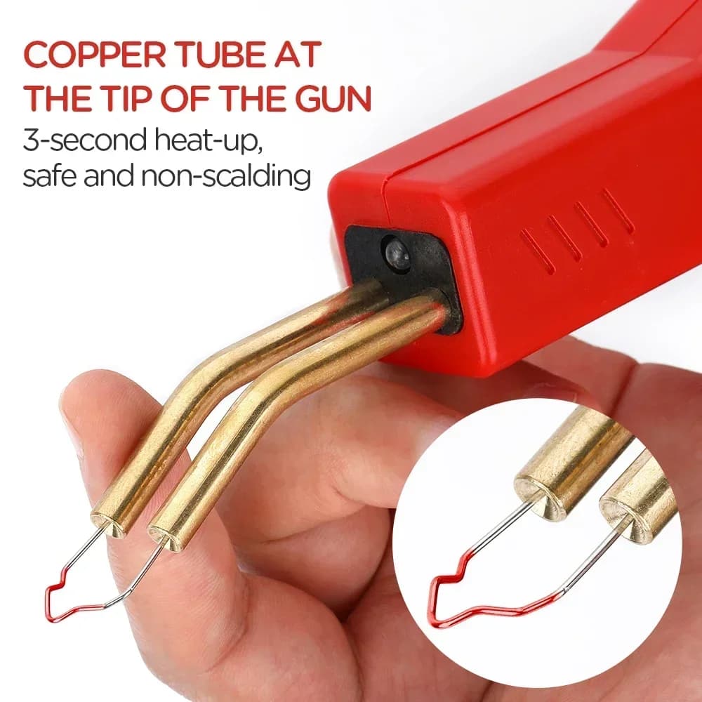 Saldatore di plastica Pistola Cucitrice a caldo Saldatrice Pistola di calore Saldatore PVC Macchina di riparazione per paraurti auto Strumenti di riparazione crepe