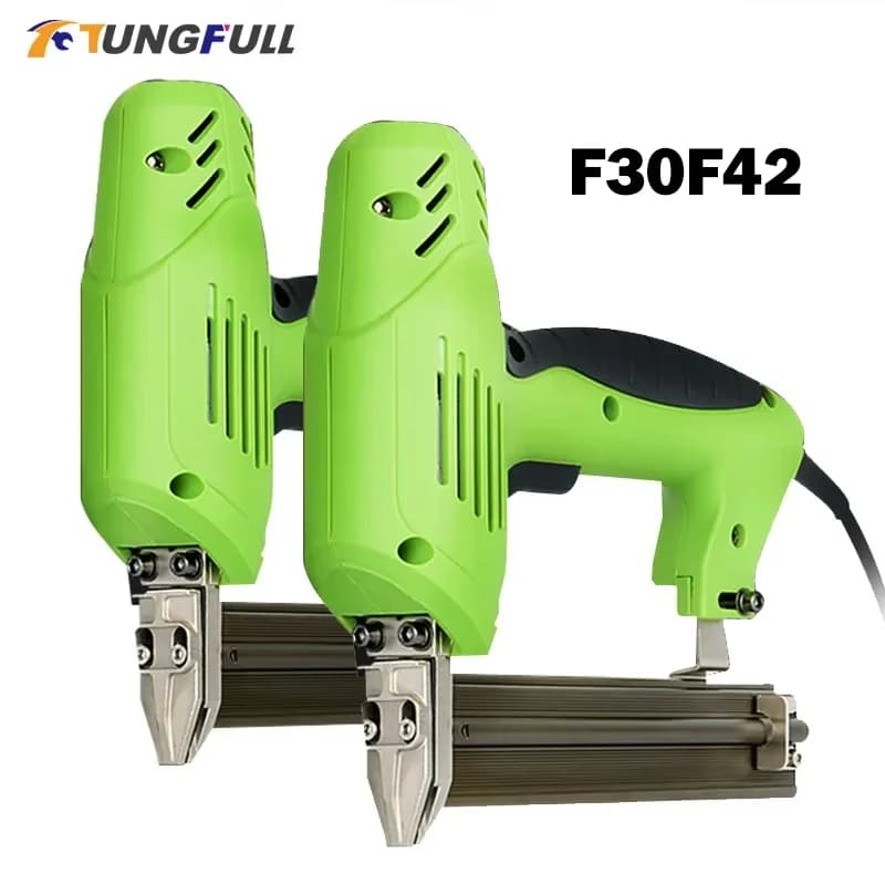 220V Pistola sparachiodi elettrica Cucitrice Strumento per la lavorazione del legno Tacker per mobili Utensile manuale fai da te per incorniciatura - F30 F422