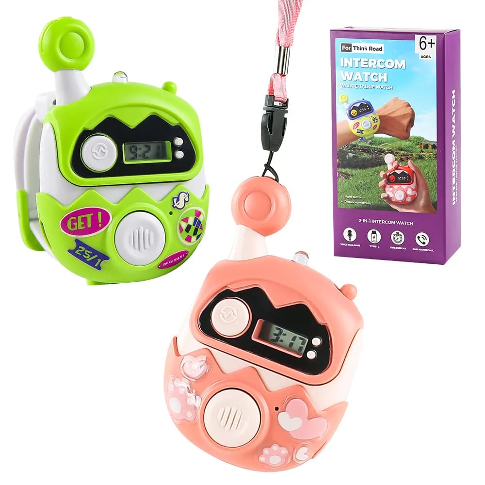 Bambini USB Orologio senza fili Walkie-talkie Giocattoli 300m Chiamata wireless remota Walkie-talkie Interazione genitore-figlio Giocattoli educativi
