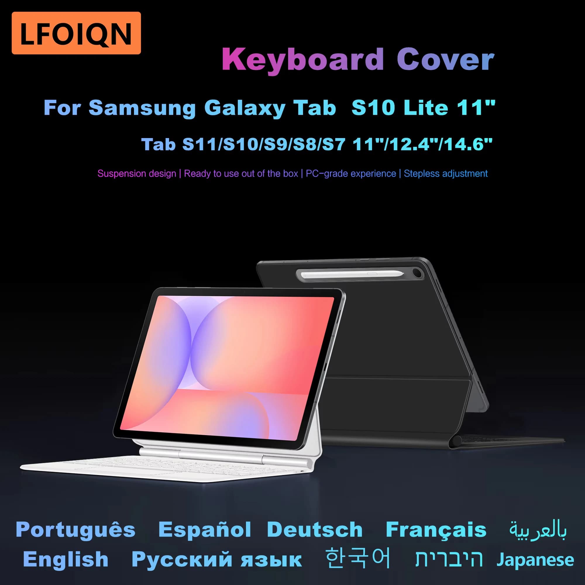 LFOIQN Cover for Samsung Galaxy Tab S10 Lite 10.9 inch S10+ S11 S9 Plus S8 S7 FE 12.4 Ultra 14.6 Tablet, Smart Book Case