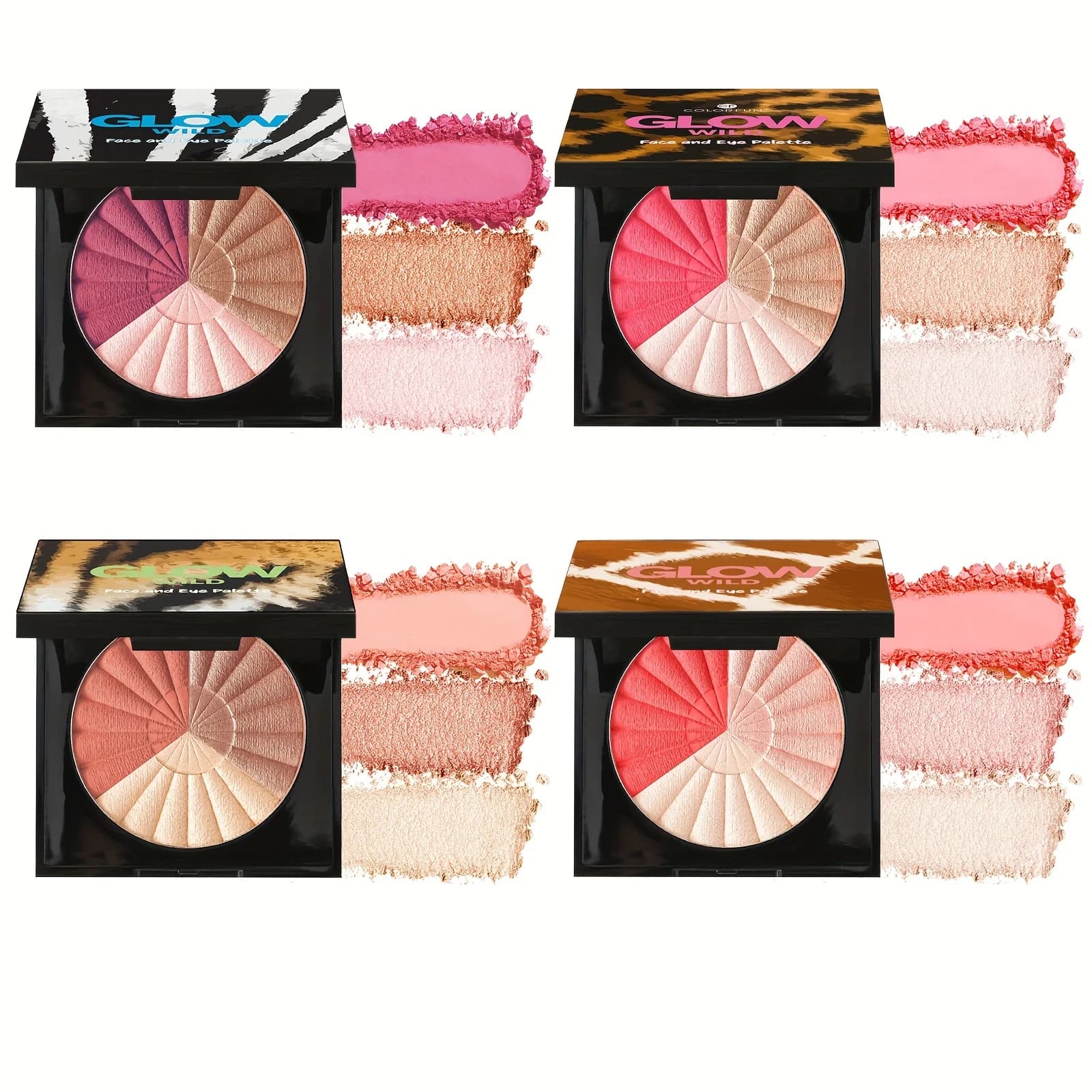 Fad Makeup Palette, Bronze Phod Powder highlighter, 3 in 1 Matte Shimmer Glow illuminator Powder Face Highlighter