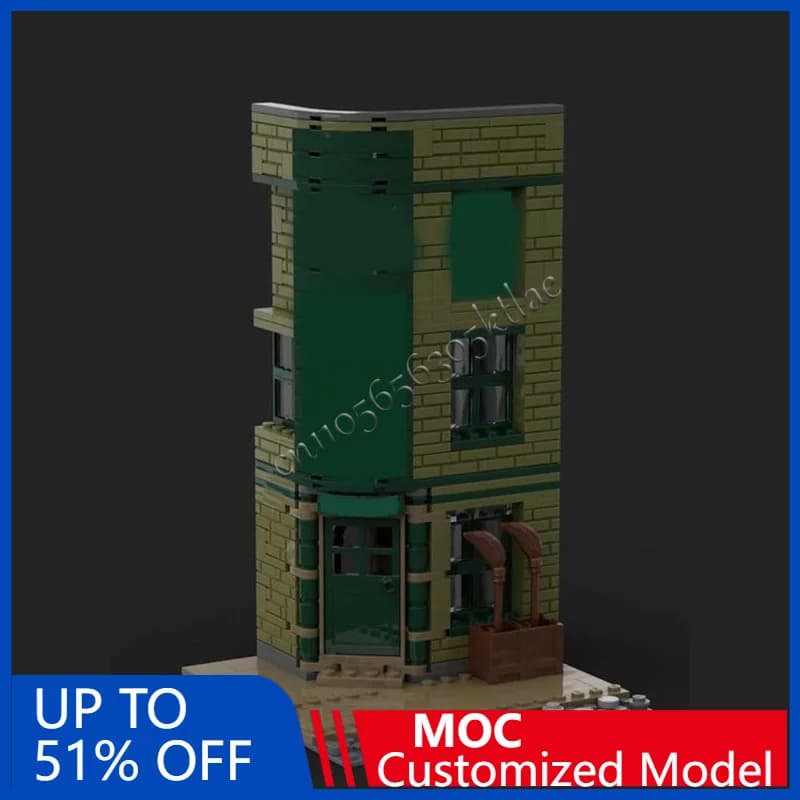 351 PCS Costruzione Diagon Alley 75978 Estensione Broomstix MOC Personalizza Modello di blocco modulare Regali giocattolo per le vacanze fai da te