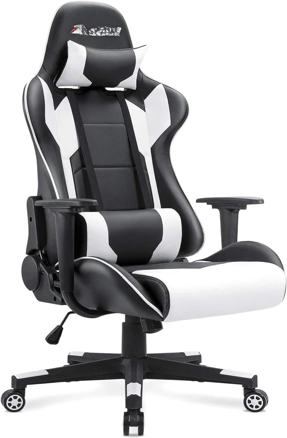 Sedia da Gaming, Sedia da Ufficio con Schienale Alto, Sedia da Scrivania in Pelle, Sedia Ergonomica Girevole Regolabile per Gaming ed Ufficio