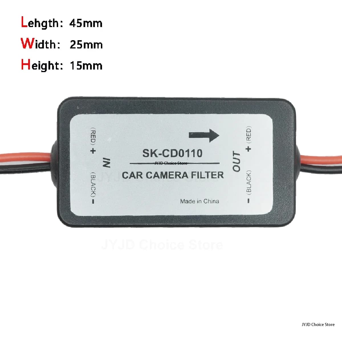 Raddrizzatore DC 12V Alimentazione Telecamera posteriore per auto Condensatore relè di potenza Auto Car Camera Filtro Relè Condensatore Connettore filtro