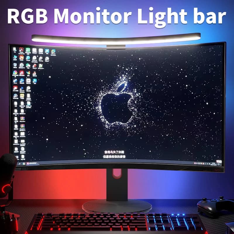 LED Monitor Light Curve Computer Screen Lamp RGB Continuous Dimming Retro Illumination Appesa Laptop Gaming Gamer Office Lighting