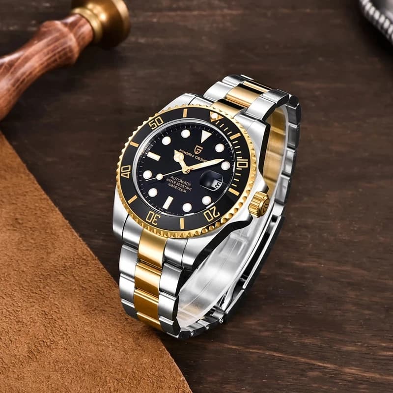 PAGANI DESIGN Men's Automatic Luxury Mechanical Watch Stainless Steel Men's Watch Waterproof Men's Wrist Watch with 100m Top Brand Sapphire
