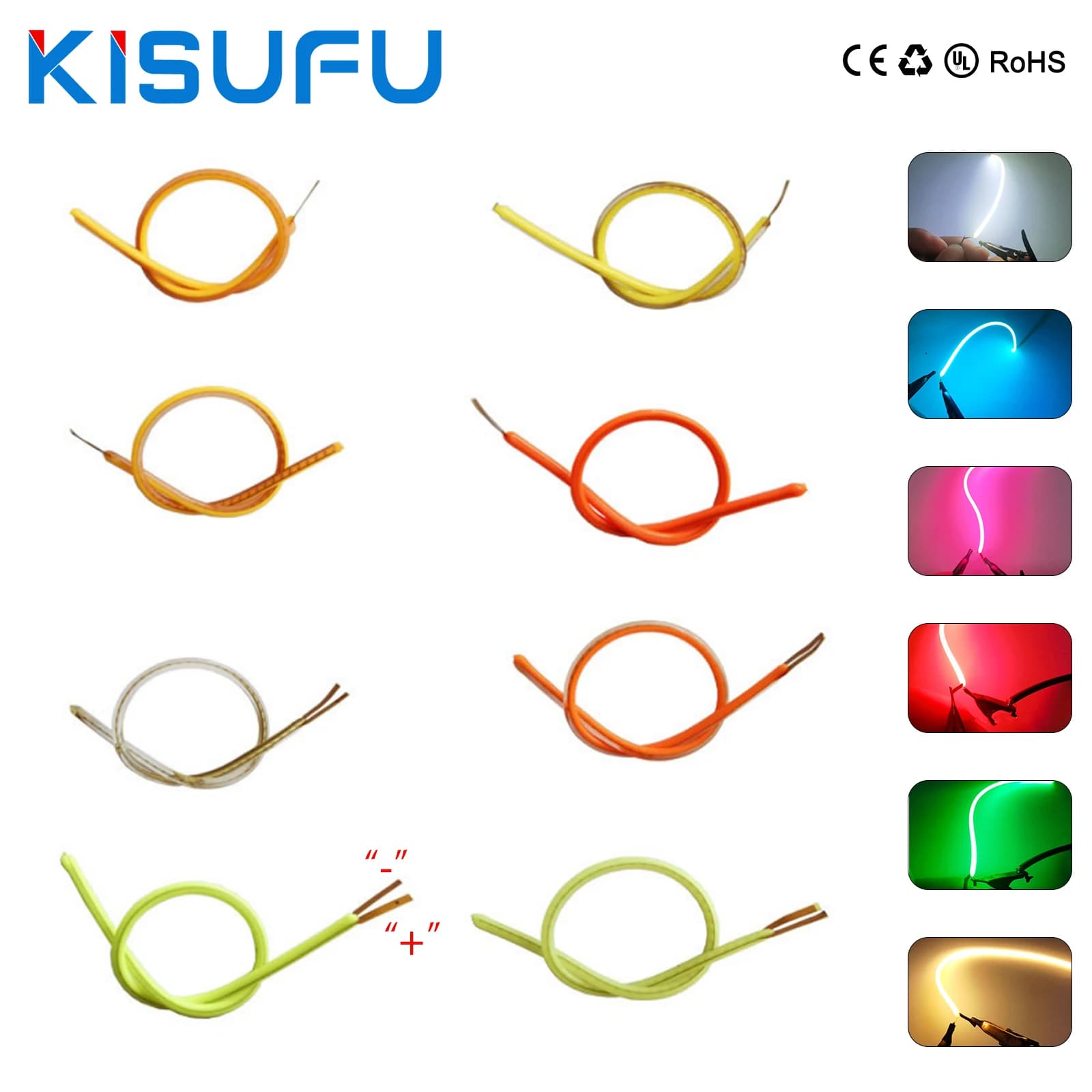 1/5/10pcs LED Filamento Taglio Libero 25mm 80mm 110mm 128mm 190mm 255mm 300mm Positivo Negativo Stesso Estremità DC 3V Accessori Della Lampada Diodo