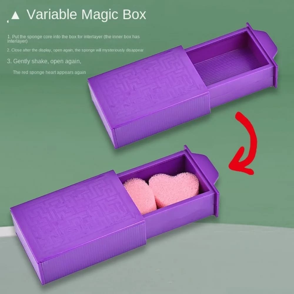 Popolare magia viola scatola magica trucco spettacolo di magia spettacolo di magia oggetti di scena misterio divertente trucco di magia oggetti di scena per bambini adolescenti