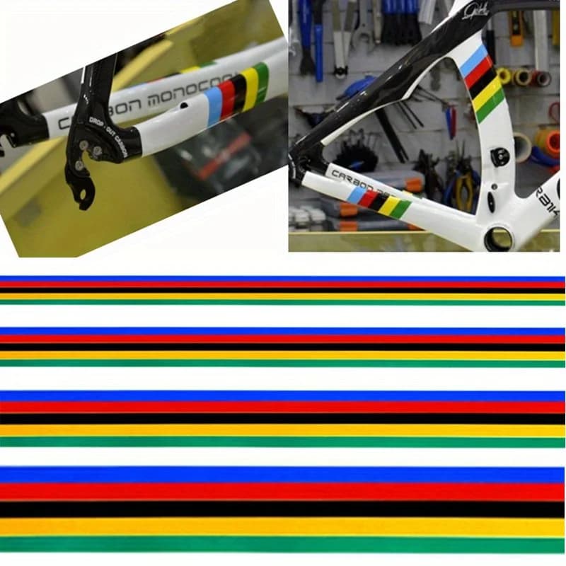Adhesive for motorcycle, helmet sticker, bicycle frame sticker, rainbow decorative sticker, mountain bike do-da-te modification sticker.