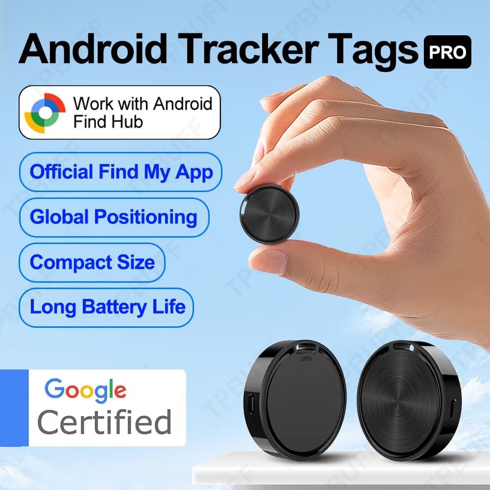 Works with Android Find Hub GPS Tracker Bluetooth Google Find my Keychain Airtag Smart Tag Security Alarm Smart Life Shippin Free