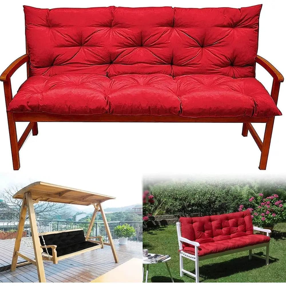2 or 3 seats outdoor bench cushion with backrest, cushions for garden rocking chair, thick and comfortable spare cushions for sunbed