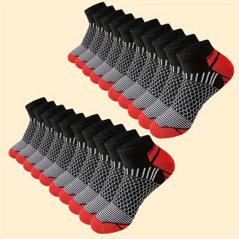 12 pairs of high quality sport socks men's ankle socks racing cycling life honeycomb design and sports socks for leisure signatures gifts