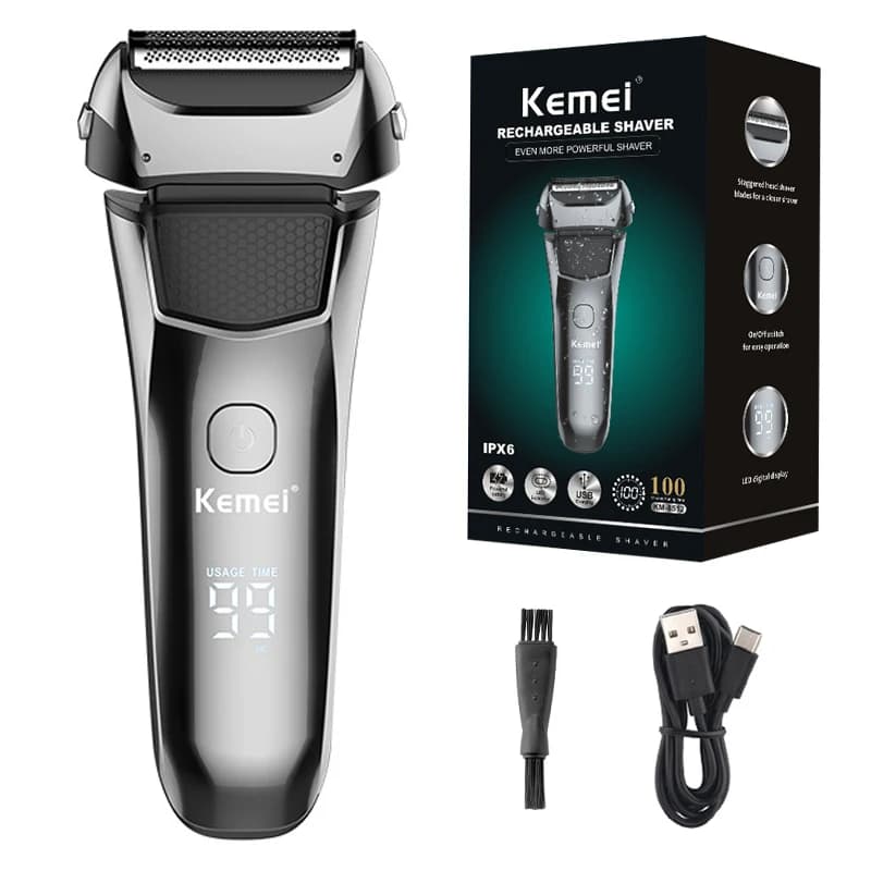 Kemei 8512 Rechargeable Hair Shaving Electric Shaving Head Calve Shaving Machine