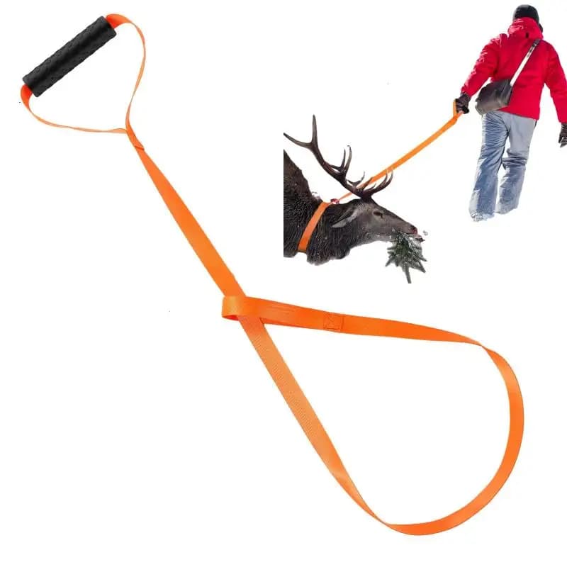 'Ottimo'Cinghia portable 1 piece haul, belt to pull deer, hunting strap with handle, multipurpose for outdoor and farm activities