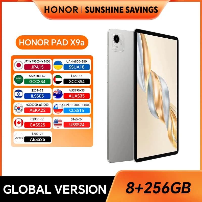 Original global version HONOR Pad X9a 11.5 "6GB + 128GB 120Hz 2.5K LCD Fullview Display 8300mAh Tablet with large battery with keyboard