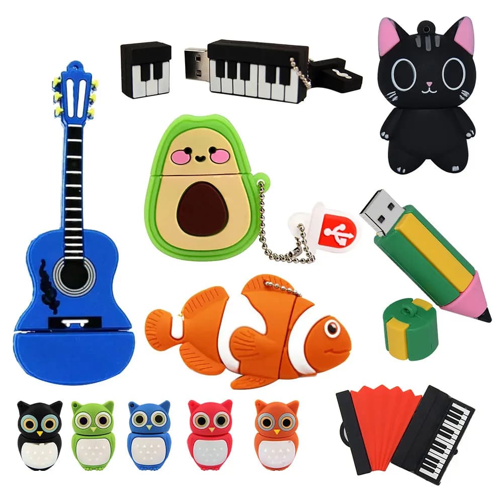 Simpatico cartone animato Animale Pinguino Gatto Gufo Chiavetta USB da 64 GB 8 GB 16 GB 32 GB Leone Pendrive USB 2.0 Memory Stick Dinosauro Pen Drive 4 GB