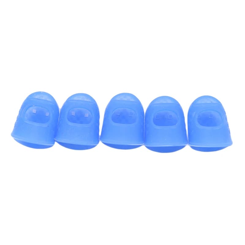 5 pcs multifunctional silicone fingertips set, breathable fingers protective sleeves for handicraft and DIY sewing