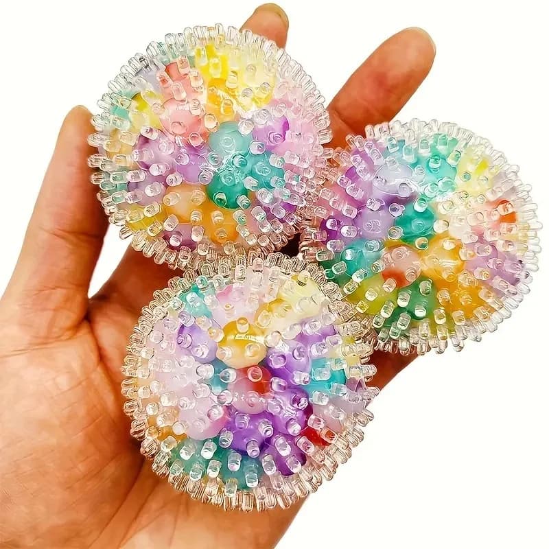 2/4 pezzi palline antistress squishy giocattoli agitarsi per bambini adulti perline d'acqua colorate palline d'uva sollievo dallo stress palline da spremere regali