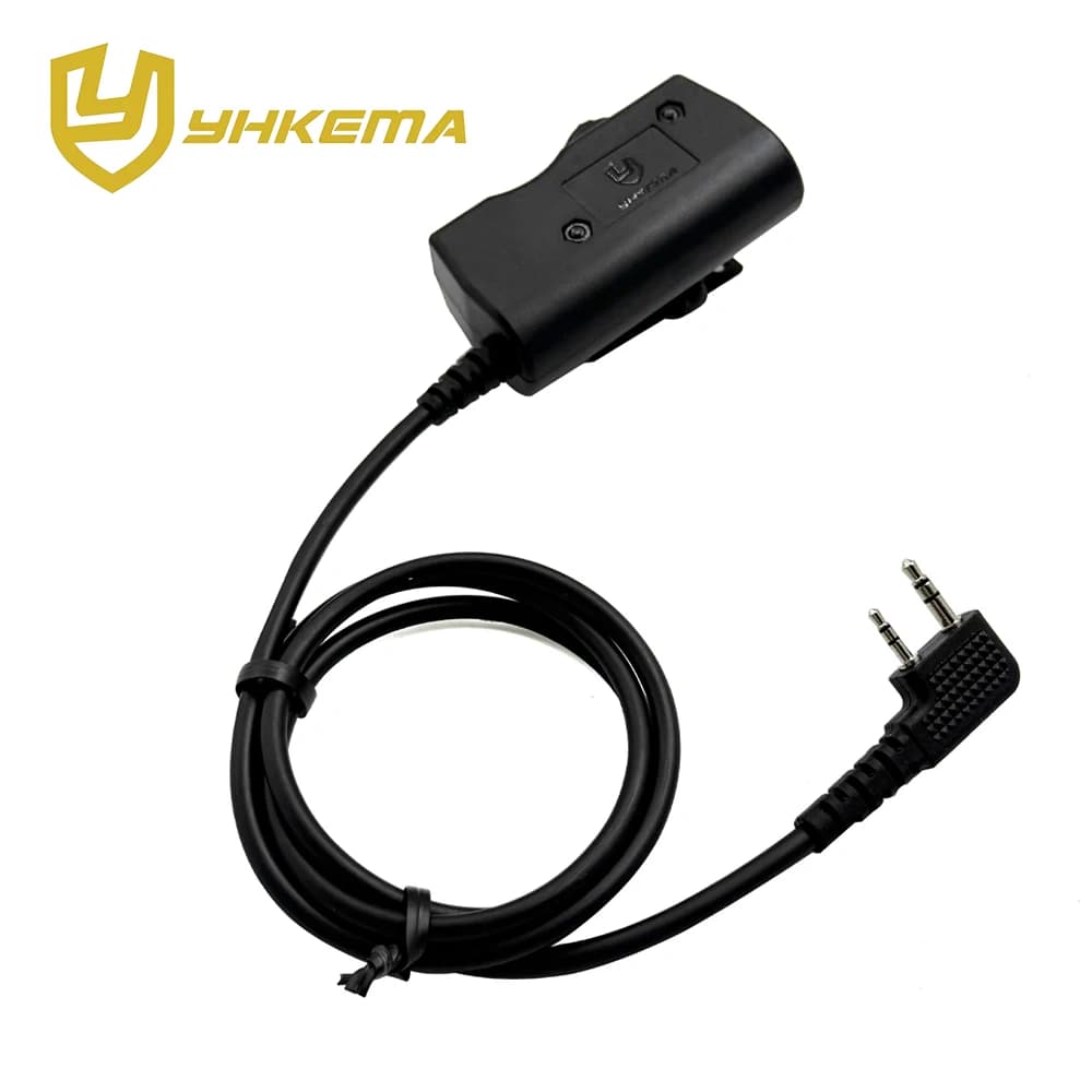 EARMOR M51 Tattico Kenwood, Baofeng Versione PTT Militare Standard 7.0 Spina per Adattatore Radio Nero