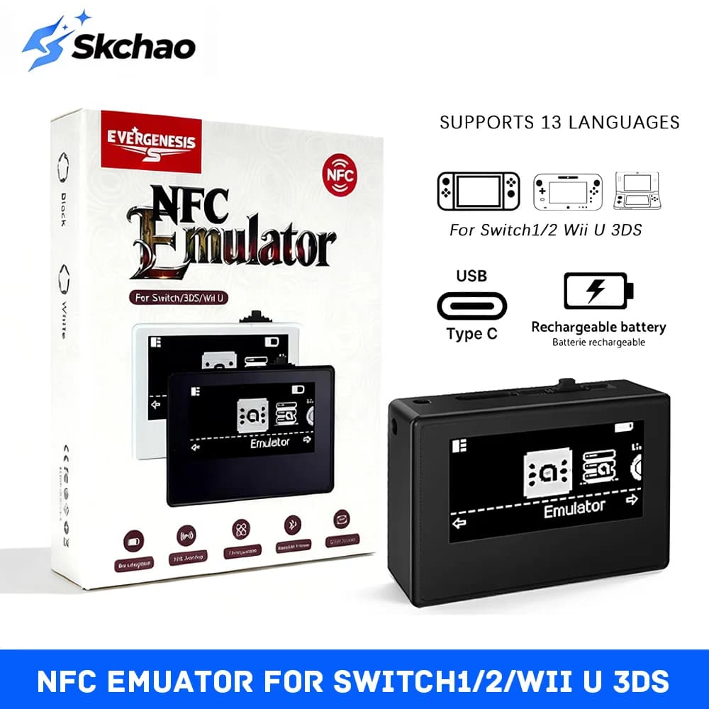 Simulatore Smart Amiibo NFC Pixl Card: Supporto per Scrittura e Induzione di Personaggi Illimitati per Accessori Switch 2/3DS/Wii U
