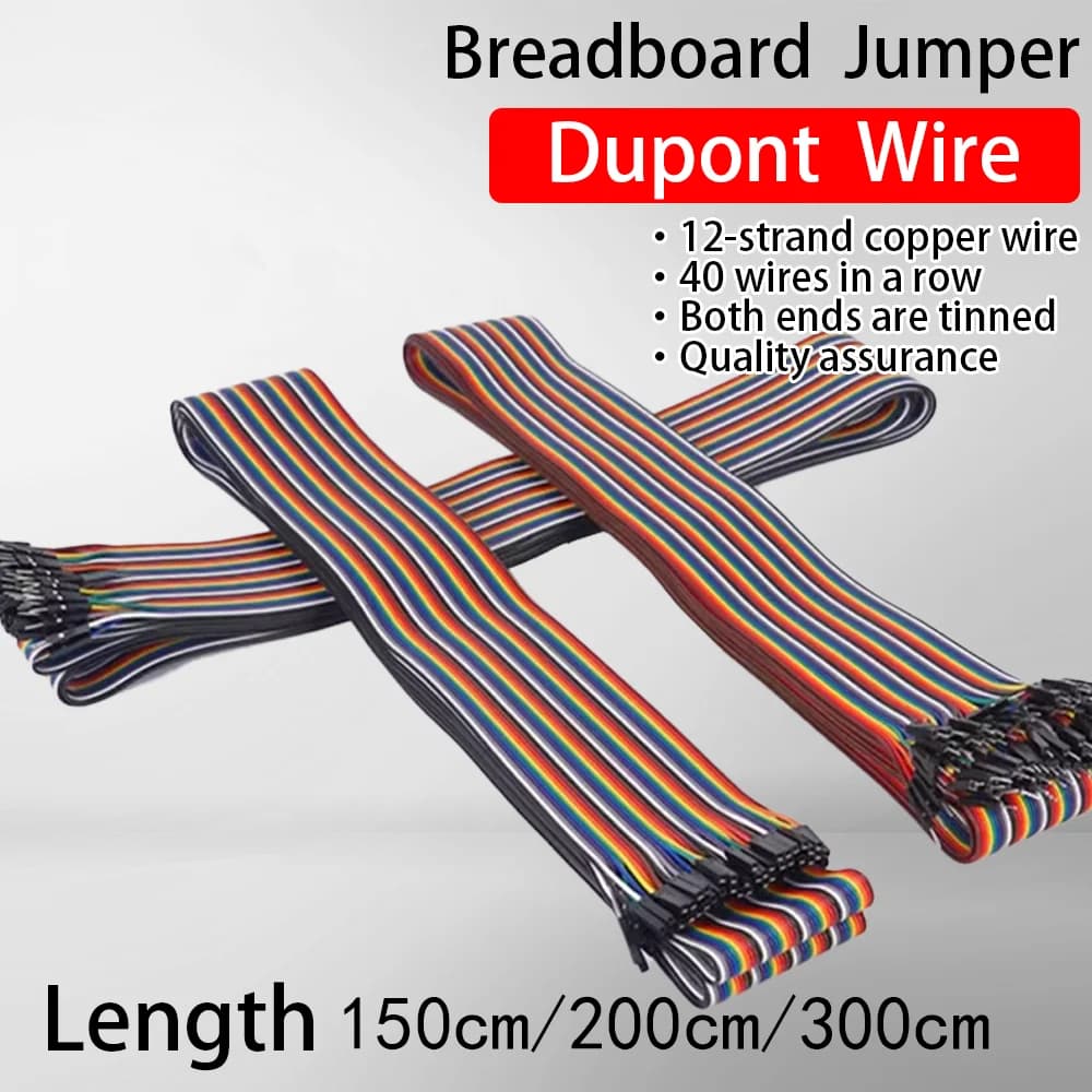 Jumper Dupont cables with 40pin 150cm 200cm 300cm (male-male, female-female) for Breadboard Arduino projects