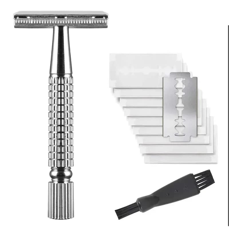 Double Edge Shaving Razor Set Classic Traditional Safety Razor For Men Beard Safety Razor for Barber Styling Accessories Tools