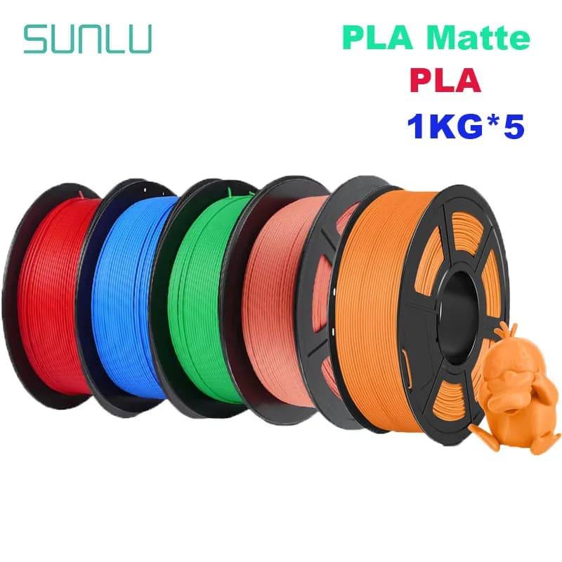 SUNLU Mix-Color 5 rolls PLA/PLA opaque/transparent filament 1,75 mm 1 kg coil (2,2 lb) wrapped filament suitable for most FDM printers
