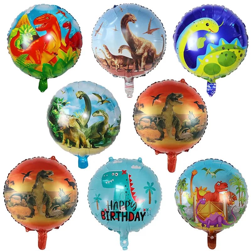 10 pz 18 Pollici Dinosauro Foil Palloncini Elio Animale Tema Decorazione Del Partito Giocattoli Per Bambini Compleanno Baby Shower Aria Globos Forniture Palla
